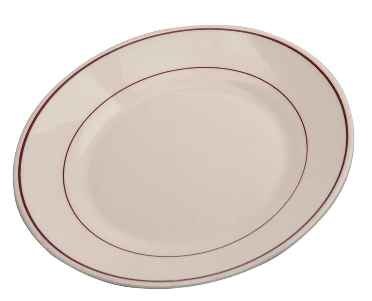 Arcoroc Bord Arcopal Bordeaux 19.5 cm Hardglas Offwhite Rood