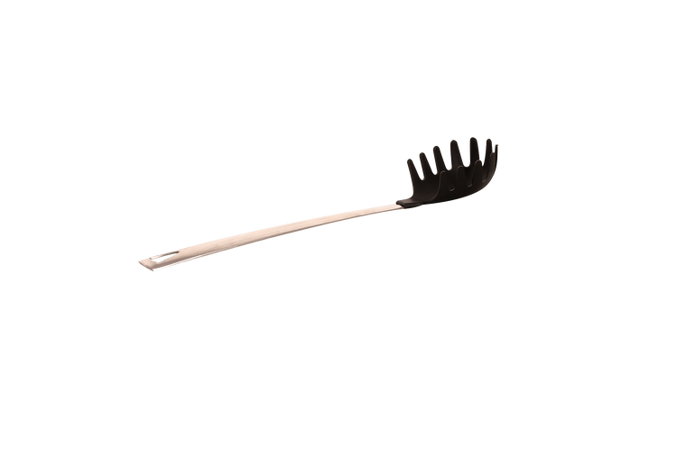spaghettilepel-basic-nylon-33-5-cm-roestvrijstaal-roestvrijstaal-zwart-zilver-1-stuk_