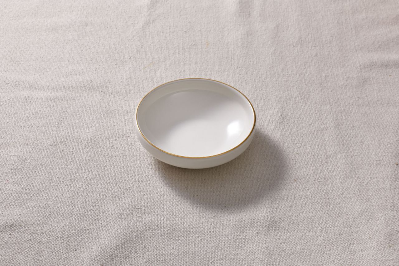 Maastricht Porselein Schaal Ligne D'or 15 cm Wit