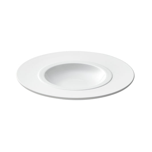 Round shallow bowl w/wide-rim - ext. 9" 1/16 - int. 4 1/2" - White 9" 1/16