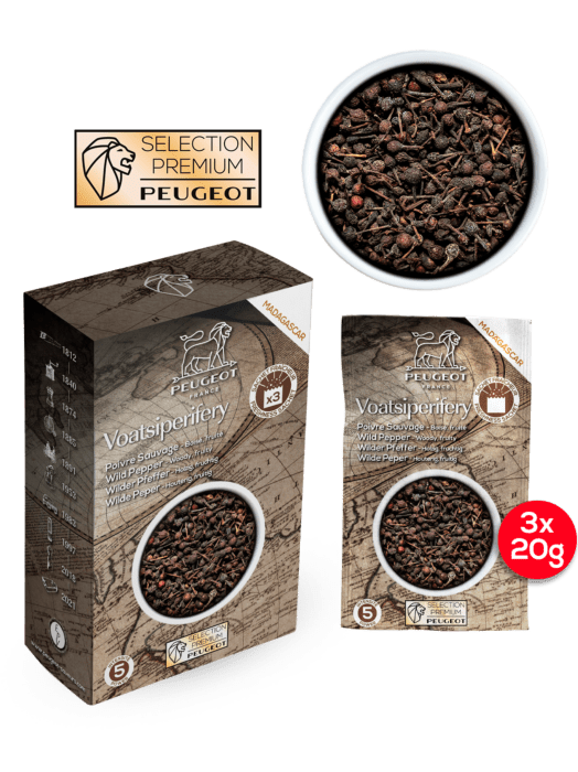 Peugeot Voatsiperifery Wild Pepper 60g - Мадагаскар. Коробка з 3 пакетиками по 20 г Артикул: '42493