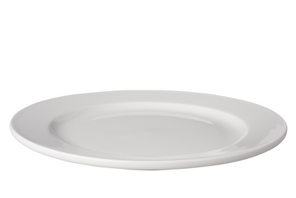 Mammoet plate wide rim Budgetline 24.5 cm Porcelain White