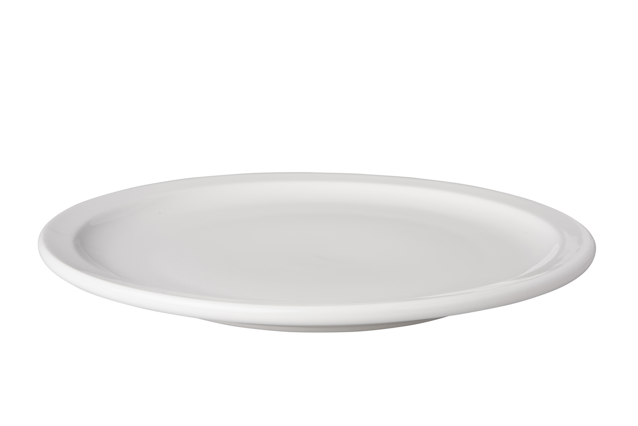 Mammoet plate narrow rim Budgetline 24 cm Porcelain White