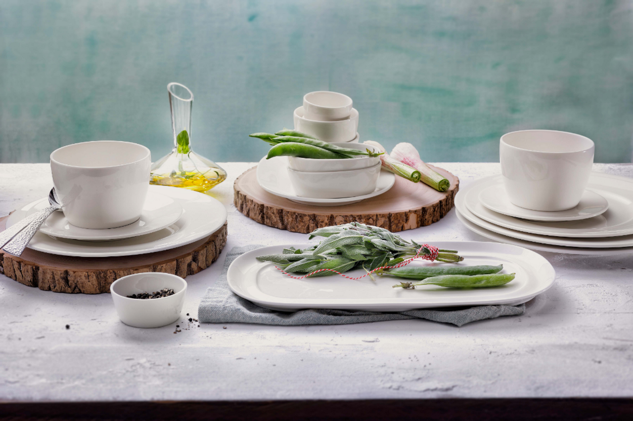 Maastricht Porselein plate Lux 033 23.5 cm Offwhite