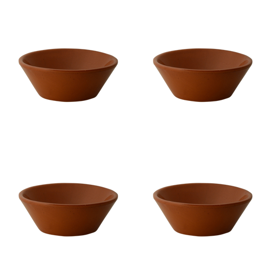 tapas-schaal-classico-11-cm-20-cl-bruin-aardewerk-4-stuks_