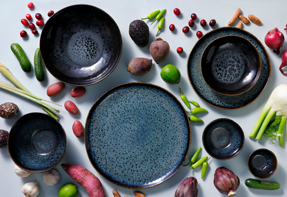 Palmer plate Eccentric 22 cm Stoneware Blue