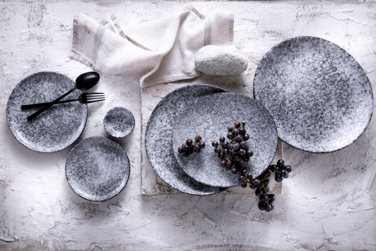 Palmer Bord Rocks 31 x 27 cm Porselein Zwart