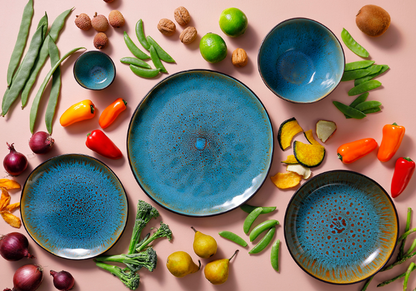 Palmer plate Lotus 27.5 cm Stoneware Turquoise