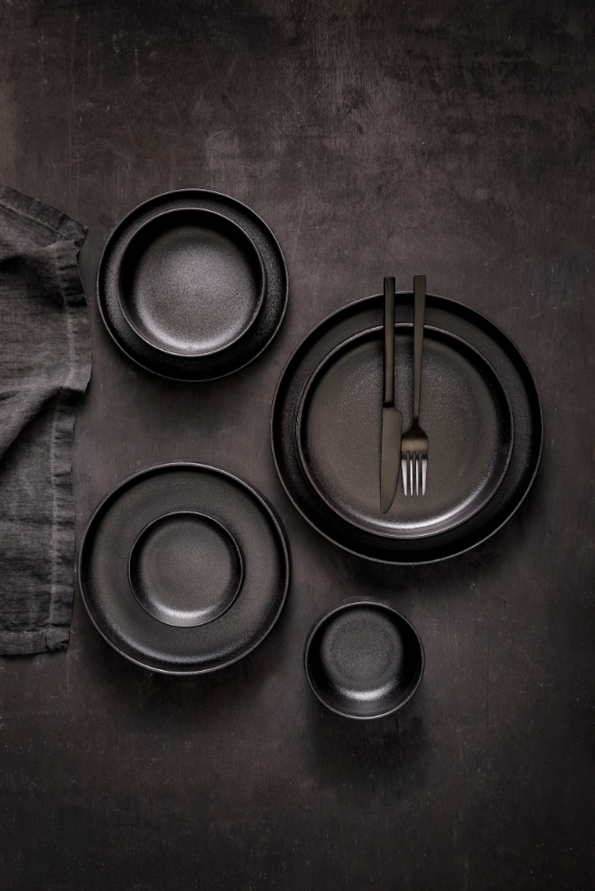 Maastricht Porselein plate deep Universe 21 cm Black