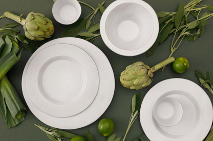 Palmer Bord Ecogres Plano 23 cm Stoneware Wit