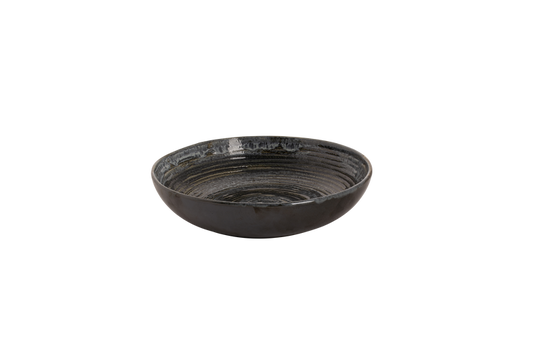 palmer-bord-diep-coupe-metallic-22-cm-zilver-stoneware-1-stuk_