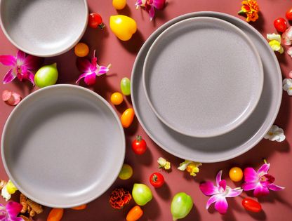 Palmer Bord diep Sandy Loam 22 cm Stoneware Grijs