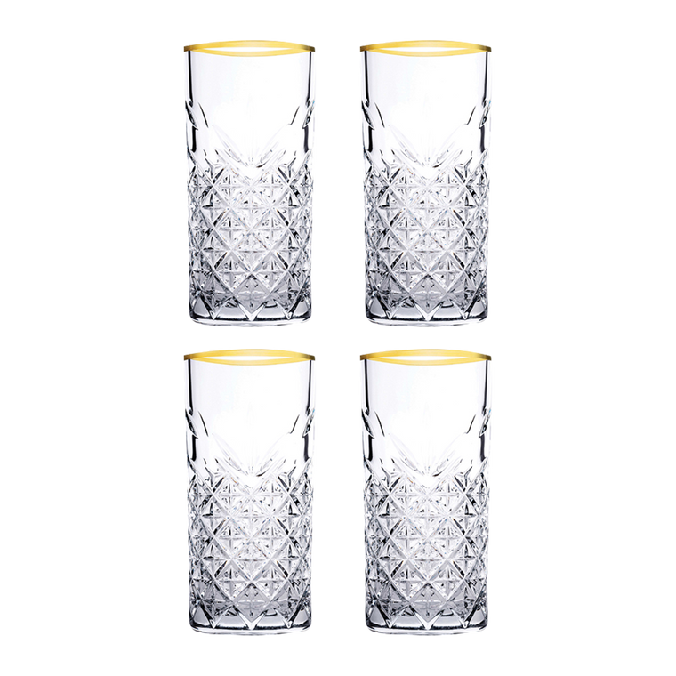 pasabahce-longdrink-timeless-29-5-cl-transparant-goud-4-stuks_
