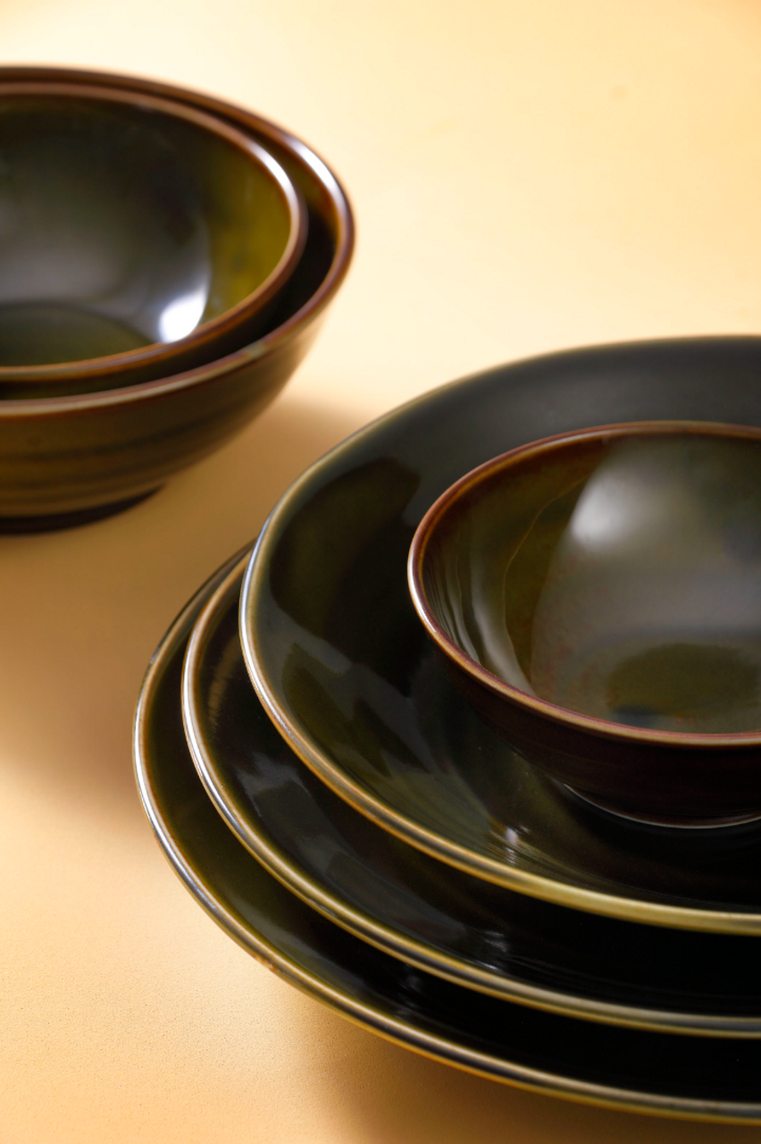 Palmer Bord Midori 23.5 cm Porselein Groen