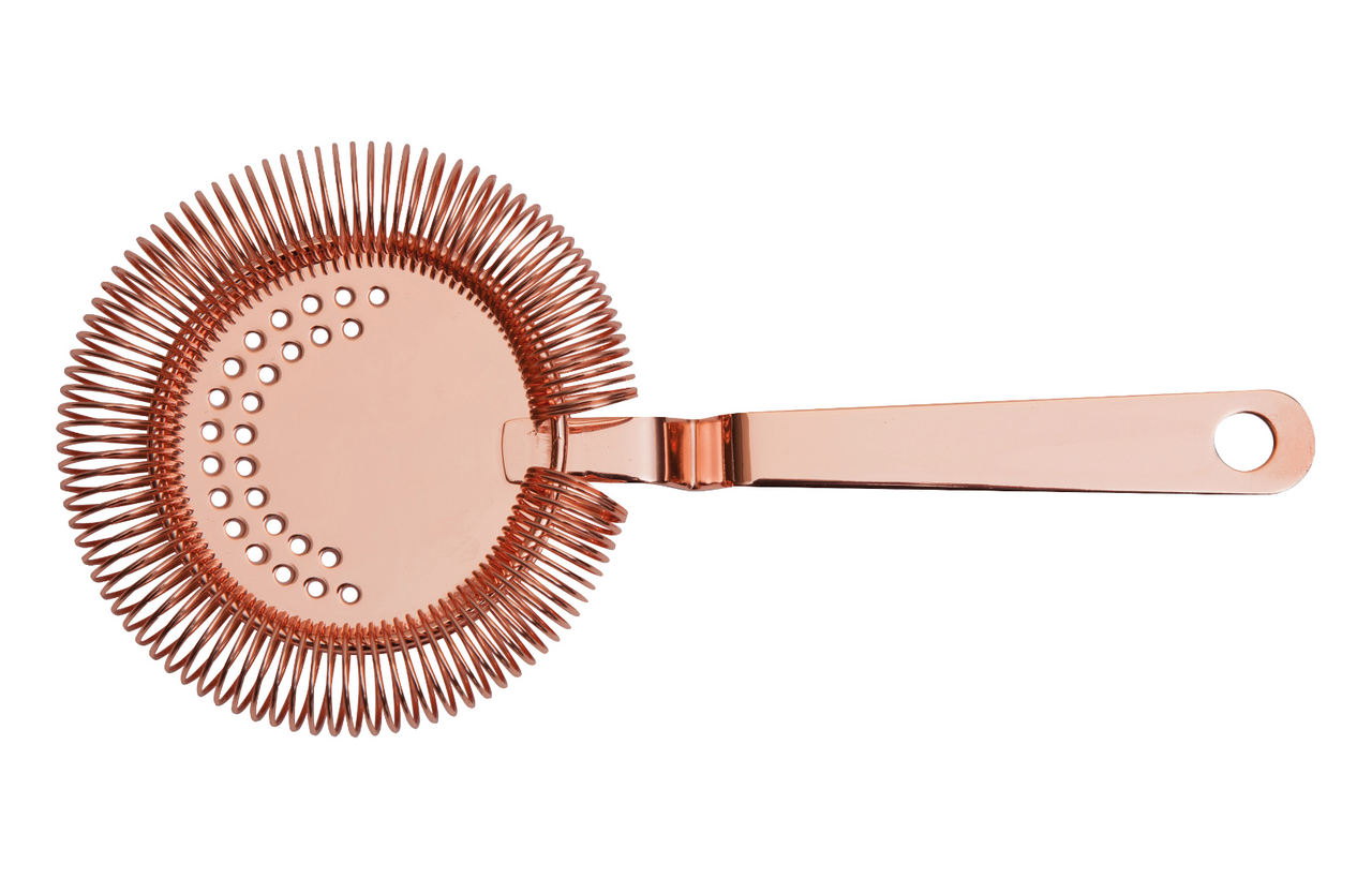 Bar Professional Cocktailstrainer Hawthorn RVS Koper