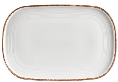 By Bone Bord Helix Gleam 34 x 23 cm Porcelain Creme